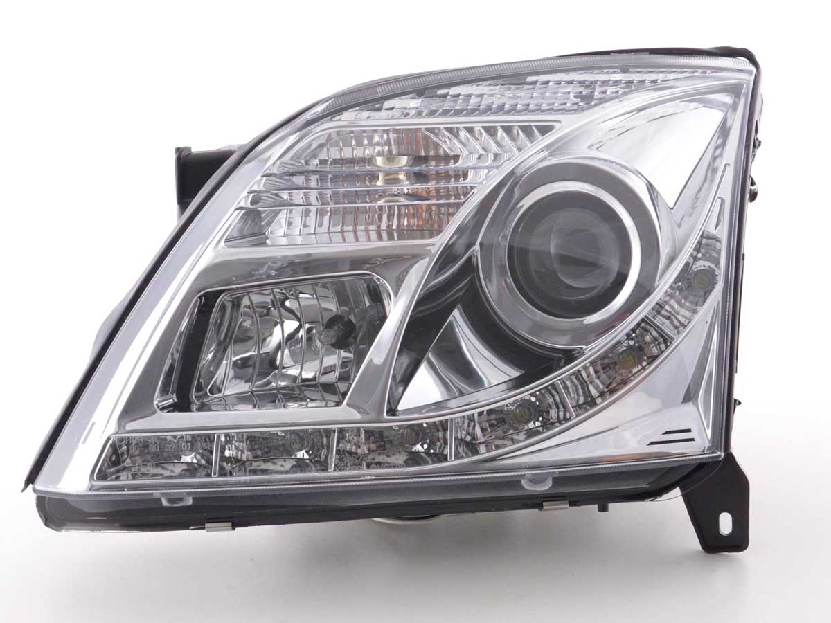 Scheinwerfer Set Daylight LED Tagfahrlicht Opel Vectra C 2002-2005 chrom Scheinwerfer Set Daylight LED Tagfahrlicht Opel Vectra C 2002-2005 chrom